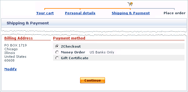 2Checkout Payment Gateway Form