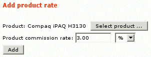  Figure 9: Adding product commission rate