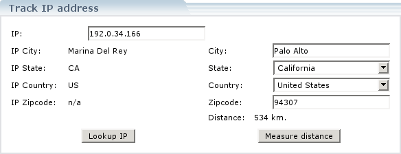  Tracking IP address