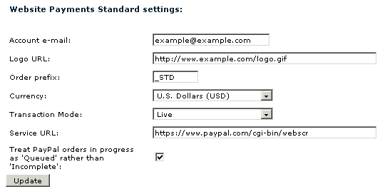  Configuring Website Payments Standard
