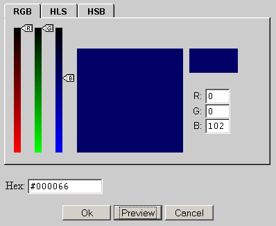 Figure 3-64: Selecting the color of the text