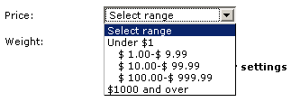  Figure 8: Sample price ranges
