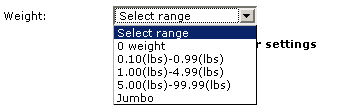  Figure 9: Sample weight ranges