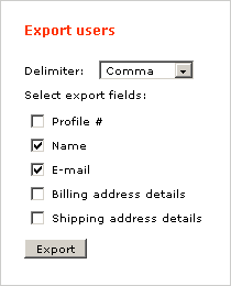  Exporting users to MS Excel