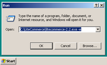 Figure 1-2: Running LiteCommerce Installer in
