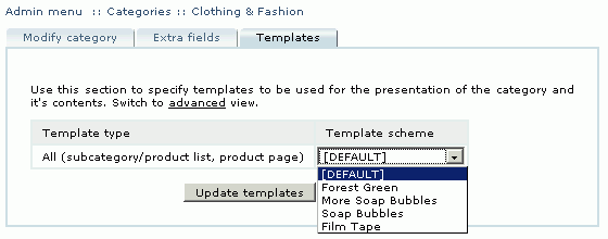  Customizing category appearance using simple mode