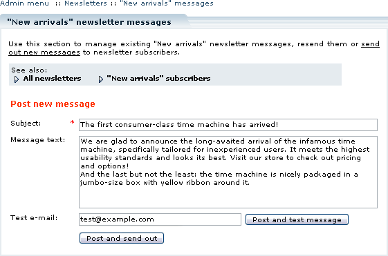  Figure 7: Posting a new message